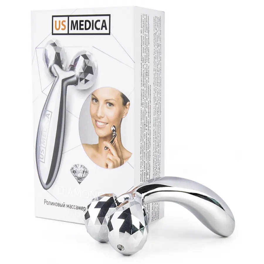 Роликовый массажер для лица и тела US-MEDICA Diamond